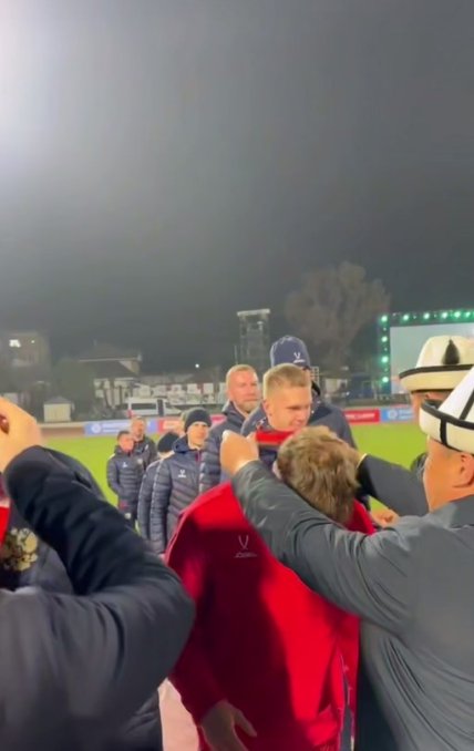 Сборная России по футболу U-21 получила медали за победу на Кубке Манаса