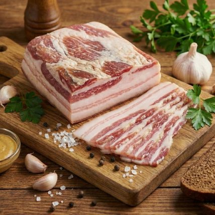 бекон — сало з м’ясними прожилками