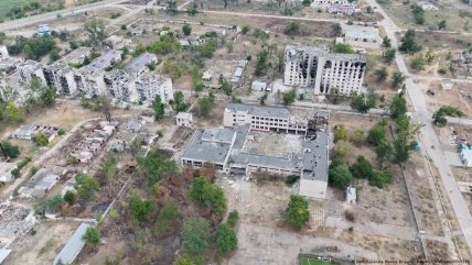 Панорама разрушенных Олешек