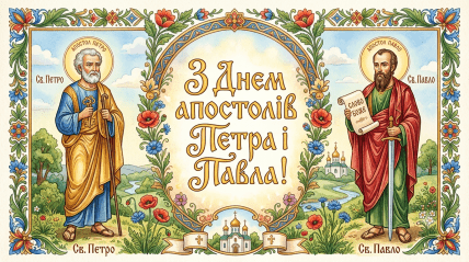 Петра и Павла, праздник, октрытки, поздравления