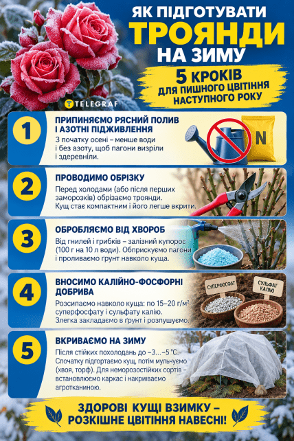 Что сделать с розами осенью