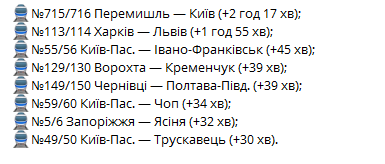 Поезда опаздывают 6.04