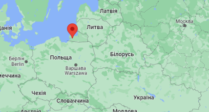 Калининград на карте