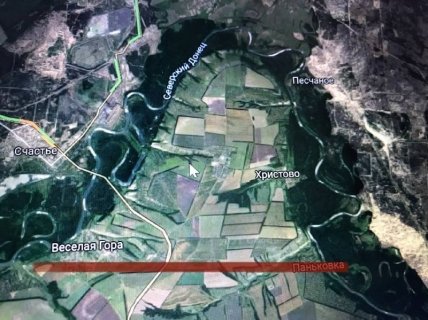 Участок фронта рядом со Станицей Луганской