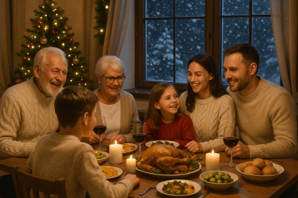 Сім'я на новорічні свята