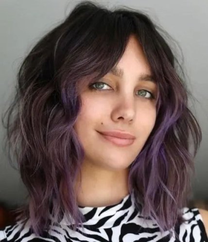 Чубчик-шторка з хвилястим ефектом