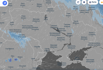Карта осадков 24 декабря