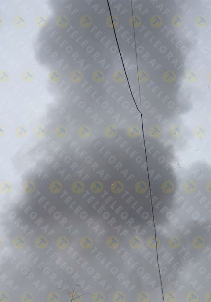 Дым после взрыва в Днепре.