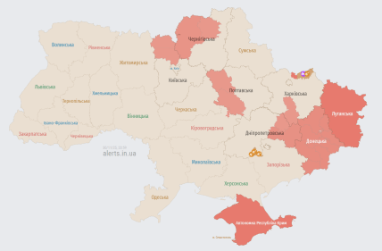 карта тревог