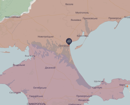 Генічеськ на карті