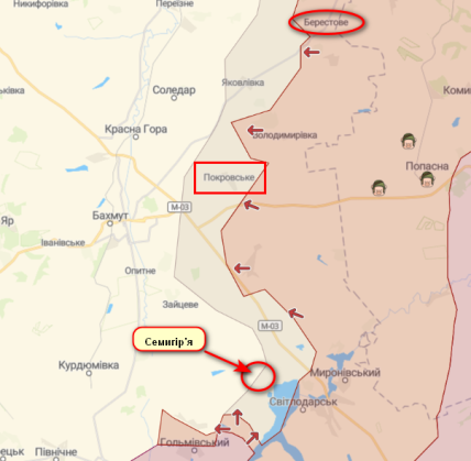 Бахмут карта боев сегодня