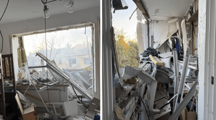 Квартира Тополи пострадала от российского обстрела