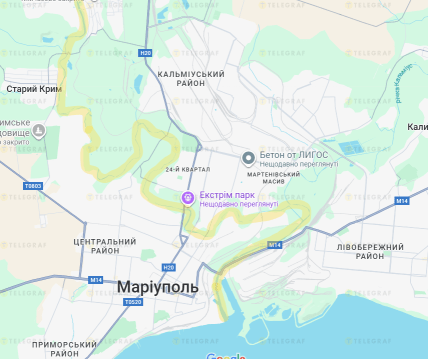 Река Кальчик в Мариуполе