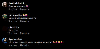 Коментарі під відео в Тік-ток