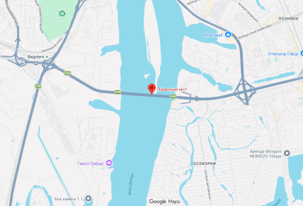 Південний міст на карті google maps