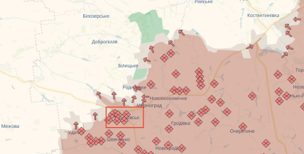 Покровськ на карті DeepState