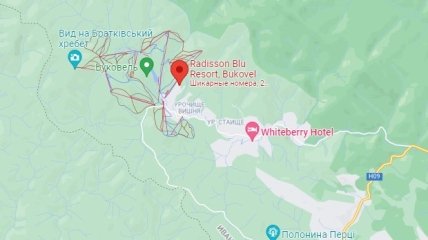 отель на карте