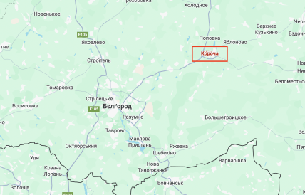 Короча Белгородской области на карте