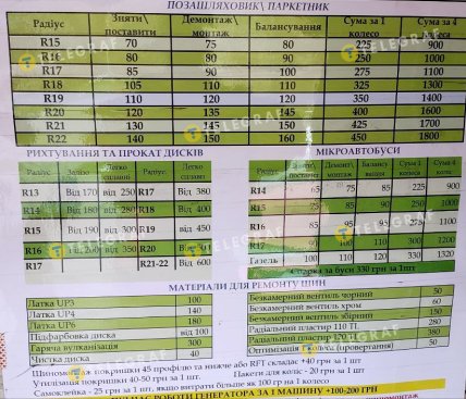 Скільки коштує шиномонтаж у Києві