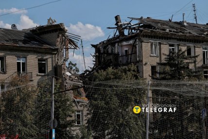 Наслідки ворожої атаки у Дружківці. Фото: Ян Доброносов "Телеграф"