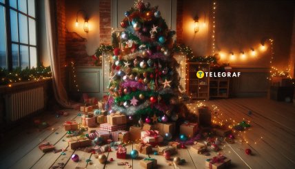 елка с дождиком