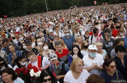 Митинг в поддержку Тихановской в Минске