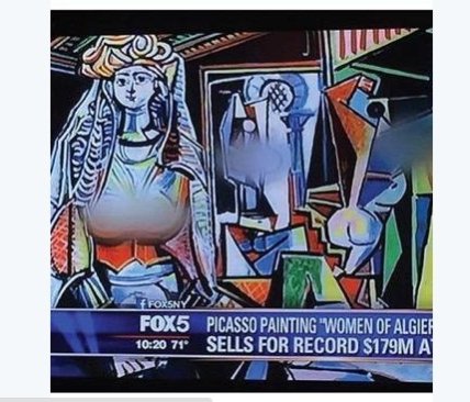 Американский телеканал заретушировал грудь на картине Пабло Пикассо
