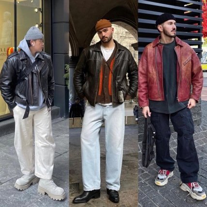 хлопці у шкіряній куртці