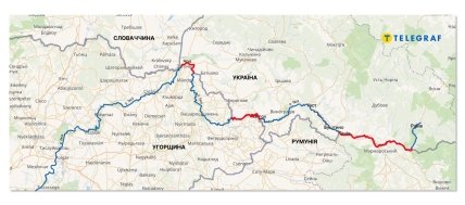 Де саме Тиса проходить по кордону України з Румунією та Угорщиною мапа
