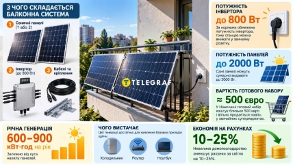 Солнечные панели на балконной системе