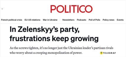 Видання Politico про незадоволення депутатів методом правління президента