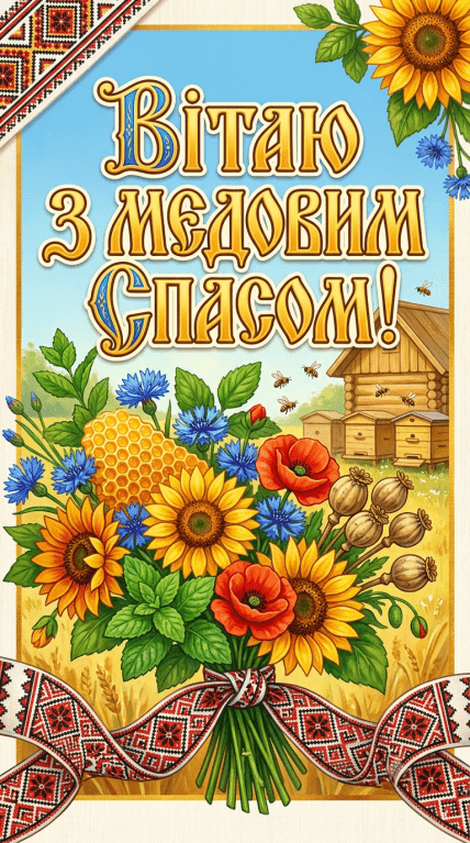 Медовый Спас, открытки, картинки, поздравления