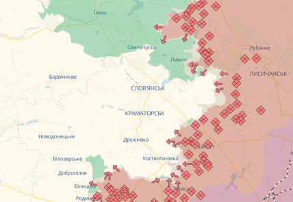 Часть Донбасса, которую контролируют ВСУ