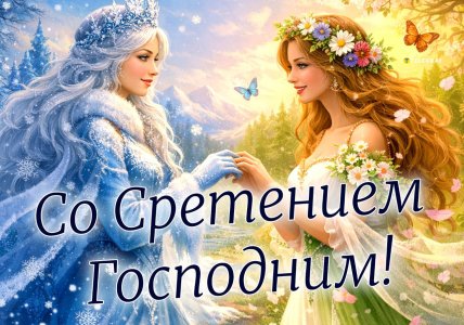 Открытки со Сретением, поздравления, картинки на Сретение
