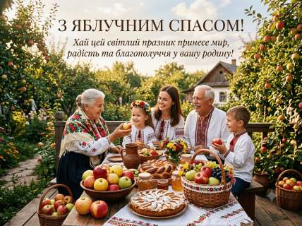 Яблочный Спас, открытки, картинки, поздравления