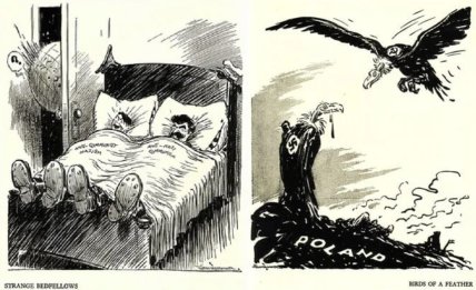 Карикатуры из западных газет, посвященные союзникам в начале Второй мировой войны