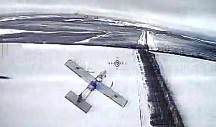 Российский БПЛА тактического уровня типа "Молния" в объективе зенитного дрона ВСУ