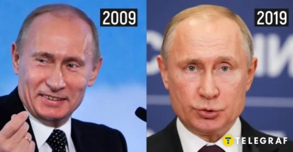 Владимир Путин в 2009 и 2019 году