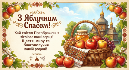 Яблочный Спас, открытки, картинки, поздравления