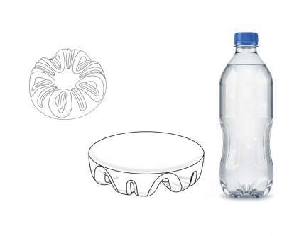 Конструкція дна пластикової пляшки для газованих напоїв