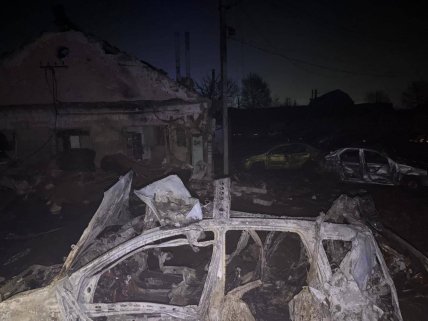 Авто, уничтоженное в ходе атаки РФ в Одессе 21 ноября