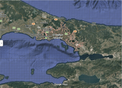 Стамбул на карте