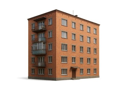 Пятиэтажка из красного кирпича