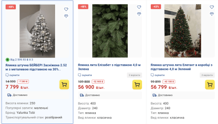 Сколько стоит елка в Эпицентре