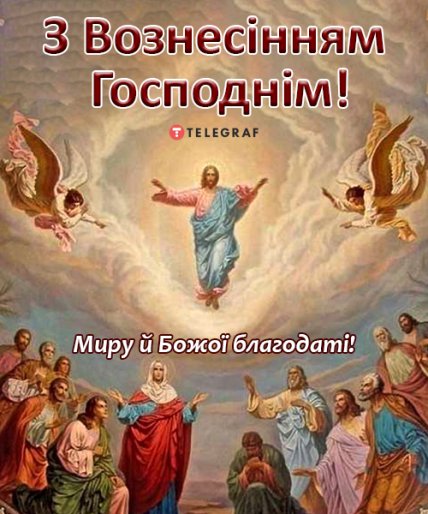 Привітання з Вознесінням Господнім 2022