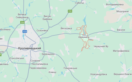 Аджамка на карті