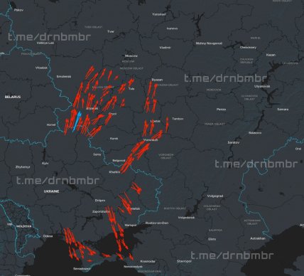 Дрони летять атакувати Росію та окупані території 24 червня - карта