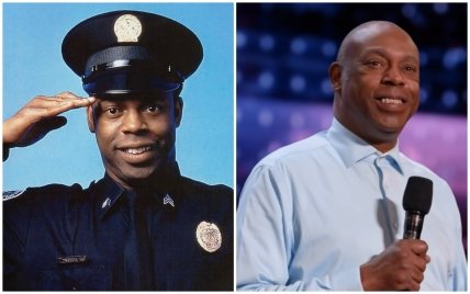 Майкл Уинслоу в Полицейской академии и сейчас