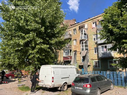 Місце влучання російського БПЛА