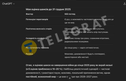 Закончится ли война до конца 2025 года